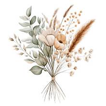 Images of clipart dried flower bouquet